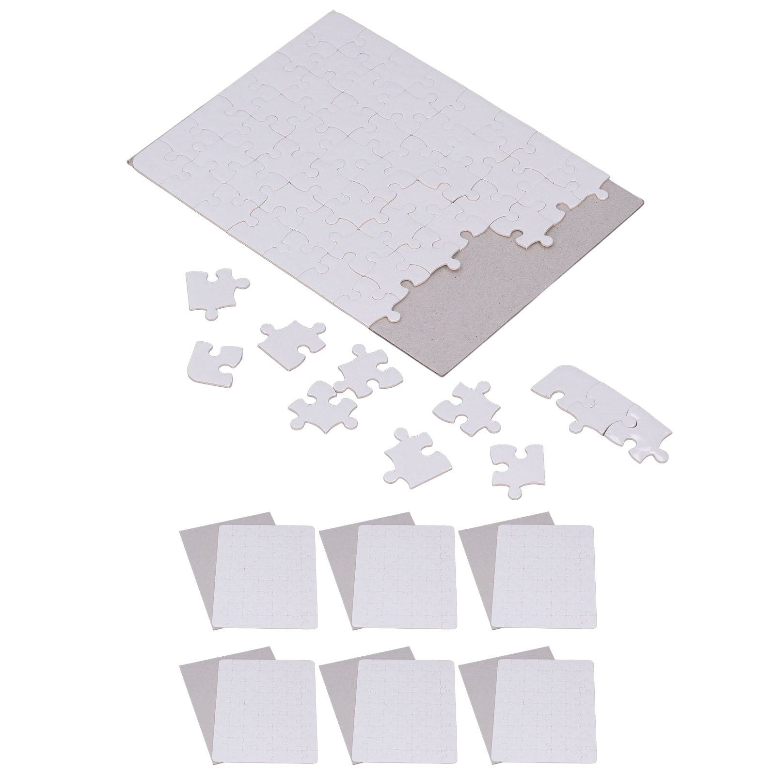 Puzzle Blank White - 6 Set Puzzle Kosong 13x18cm Putih